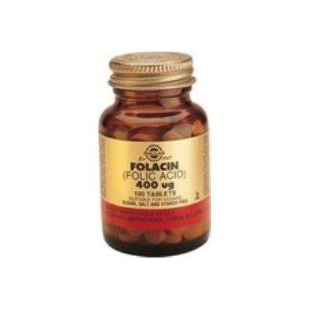 Folacín (Ácido Fólico) 400 ug, 100 comprimidos - Solgar