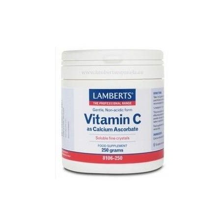 Vitamina C (como Ascorbato de Calcio), polvo 250 g - Lamberts