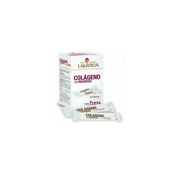 Colágeno con Magnesio (sabor fresa), 20 sticks - Ana Mª Lajusticia