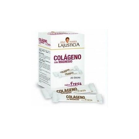 Colágeno con Magnesio (sabor fresa), 20 sticks - Ana Mª Lajusticia