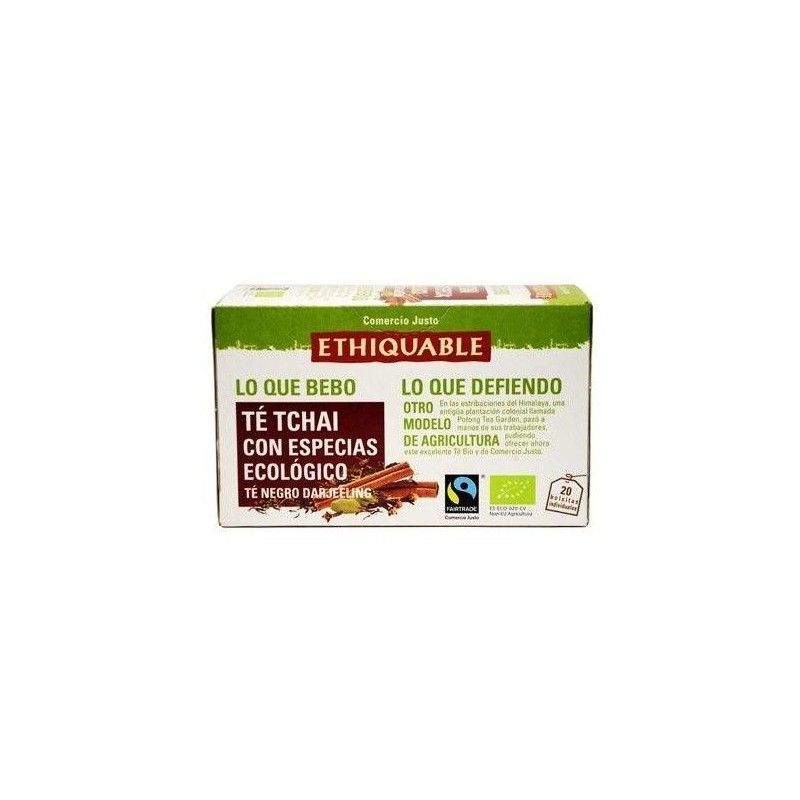 Té Negro con Especias BIO, 20 filtros - Comercio Justo