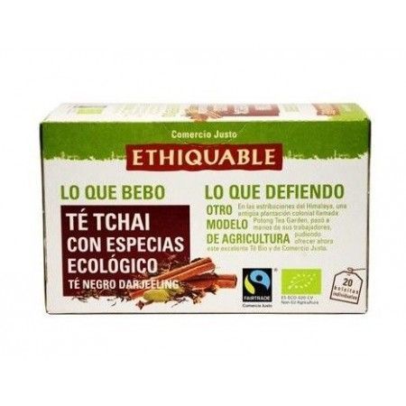 Té Negro con Especias BIO, 20 filtros - Comercio Justo