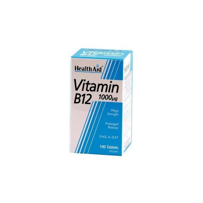 Vitamina B12, 1000mcg, 50 comprimidos - Health Aid