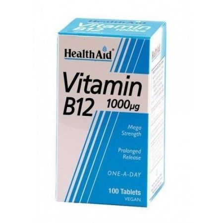 Vitamina B12, 1000mcg, 50 comprimidos - Health Aid