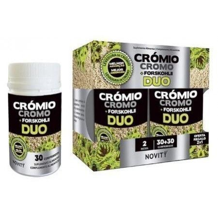 Crómio (Cromo + Forskhlii) Duo, Pack 30+30 cápsulas - DietMed