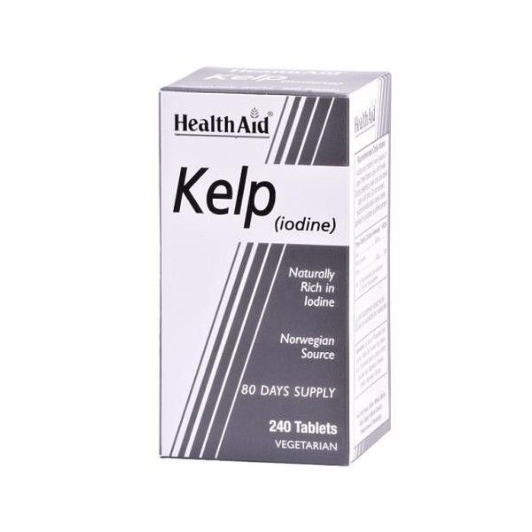 Kelp Noruego (Alto contenido en Yodo), 240 comprimidos - Health Aid