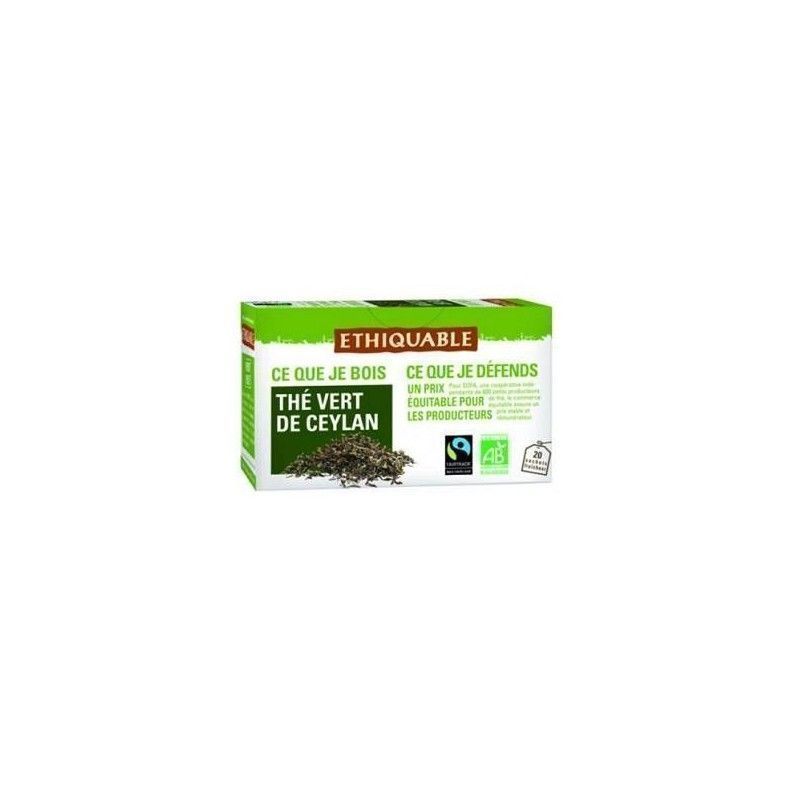 Té Verde BIO Ceylan, 20 filtros - Comercio Justo