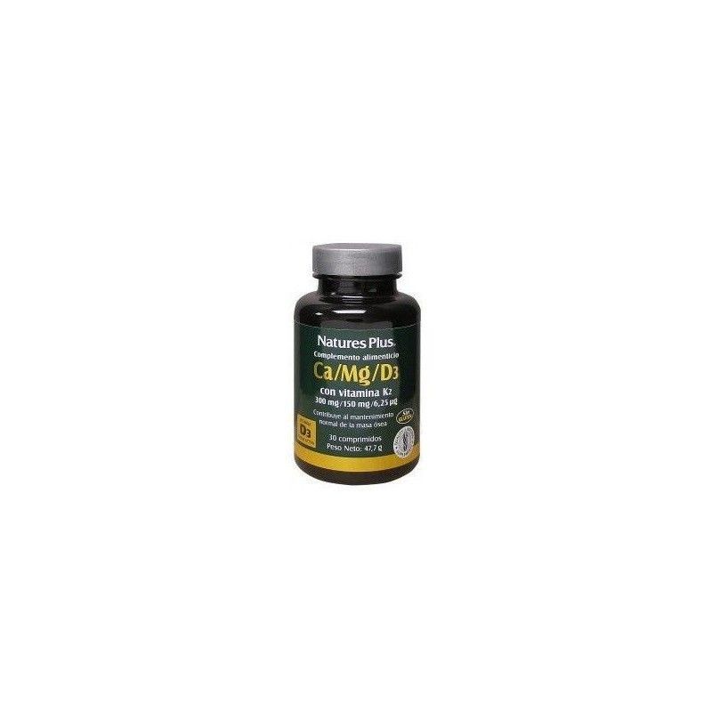 Ca/Mg/D3 con Vitamina K2, 30 comprimidos - Natures Plus