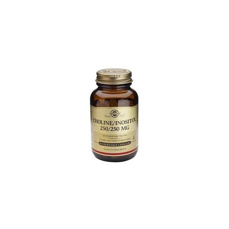 Colina Inositol 250/250 mg, 50 cápsulas - Solgar