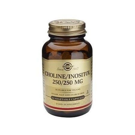 Colina Inositol 250/250 mg, 50 cápsulas - Solgar