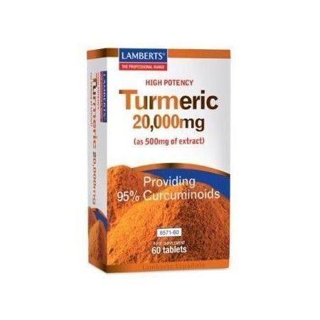 Cúrcuma (Turmeric), 10.000 mg, 60 cápsulas - Lamberts