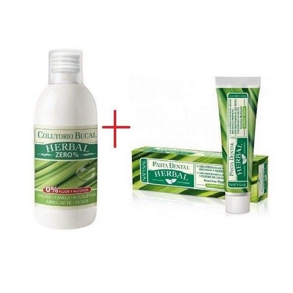 Pack Colutorio Herbal Zero + Pasta Dental Herbal Natysal