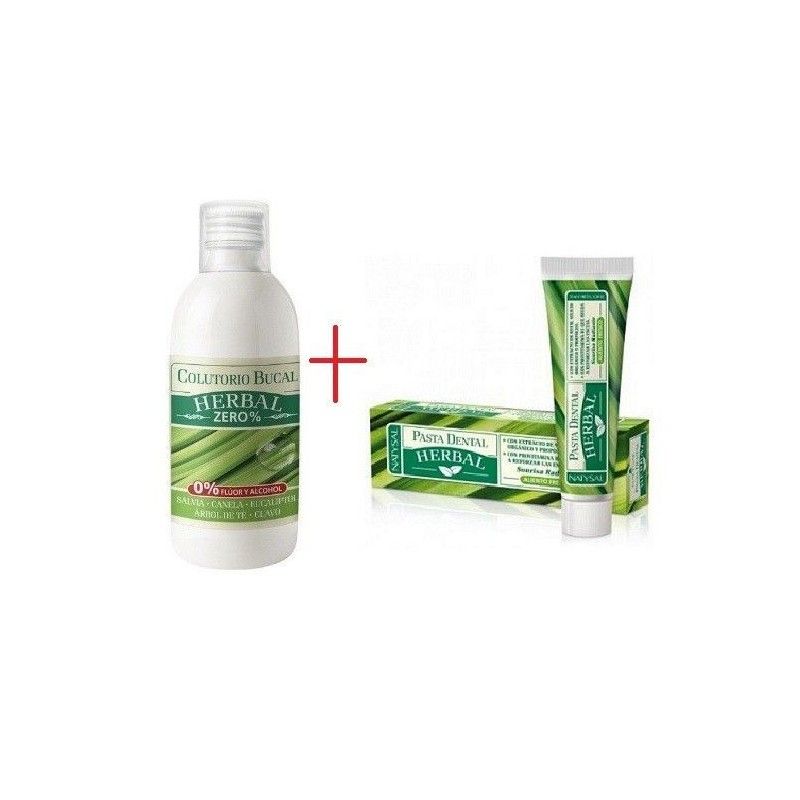 Pack Colutorio Herbal Zero + Pasta Dental Herbal Natysal