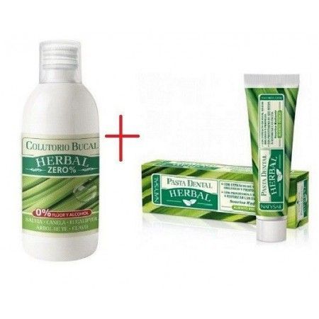 Pack Colutorio Herbal Zero + Pasta Dental Herbal Natysal