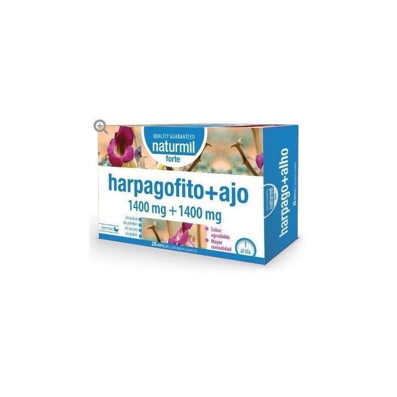 Harpagofito 1400 mg + Ajo 1400 mg Forte, 20 ampollas - Dietmed
