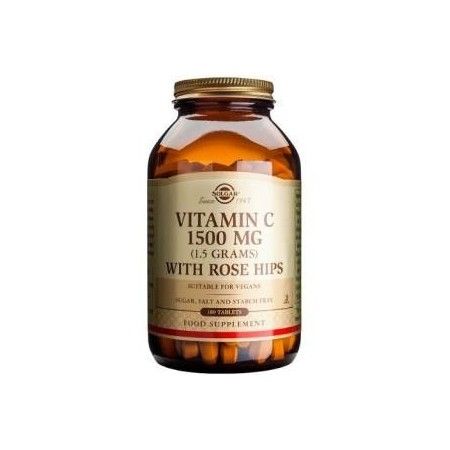 Vitamina C 1500 mg con Rose Hips, 180 comprimidos - Solgar