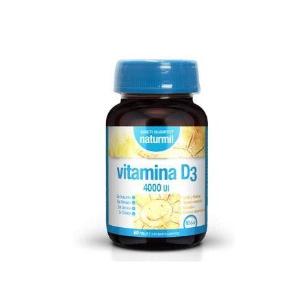 Vitamina D3, 4.000 UI, 60 perlas - Naturmil