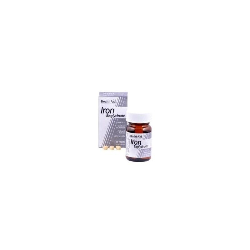 Hierro Bisglicinato 30 mg, 30 comprimidos - Health Aid