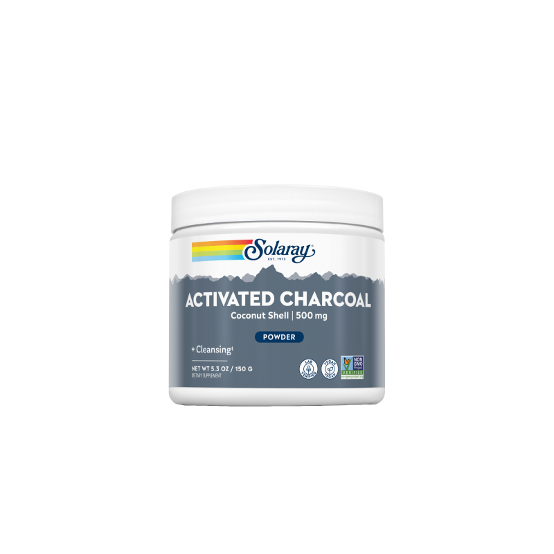 Charcoal Coconut Activated (Carbón Activo), 150 g - Solaray