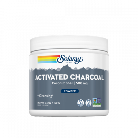 Charcoal Coconut Activated (Carbón Activo), 150 g - Solaray