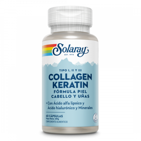 Collagen Keratin, 60 cápsulas - Solaray