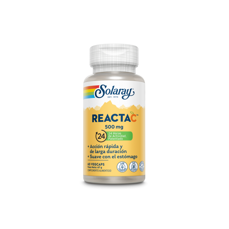 Reacta-C, 500 mg, 60 cápsulas - Solaray