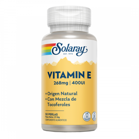 Vitamina E, 50 perlas - Solaray