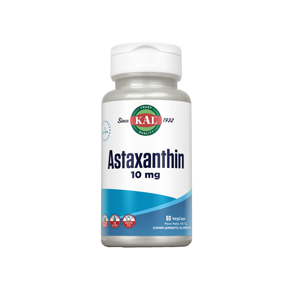 Astaxanthin, 10 mg, 60 comprimidos - Kal