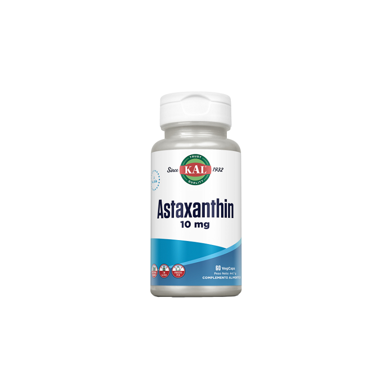 Astaxanthin, 10 mg, 60 comprimidos - Kal