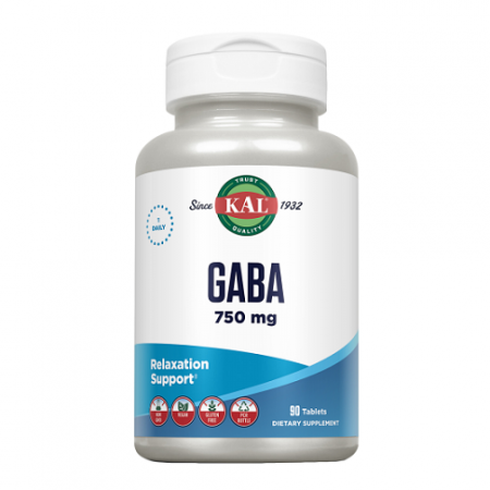 GABA, 750 mg, 90 cápsulas - Kal