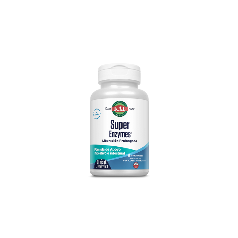Super Enzymes, 60 comprimidos (accón prolongada) - Kal