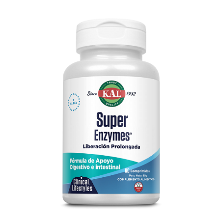Super Enzymes, 60 comprimidos (accón prolongada) - Kal