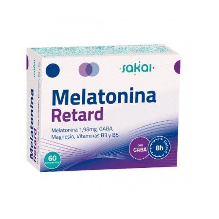 Melatonina Retard con Gaba, 60 comprimidos - Sakai