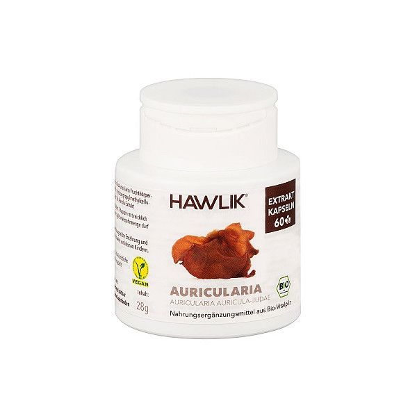 Auricularia (Auricularia Polytricha) + Vit. C, 60 cápsulas - Hawlik - Nueva imagen