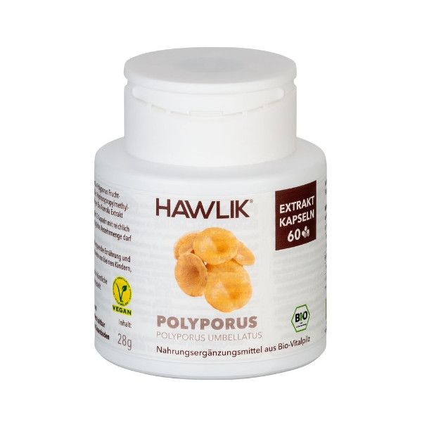 Políporo Umbelado BIO (Polyporus Umbellatus) + Vit. C, 60 cap. - Hawlik - Nueva Imagen