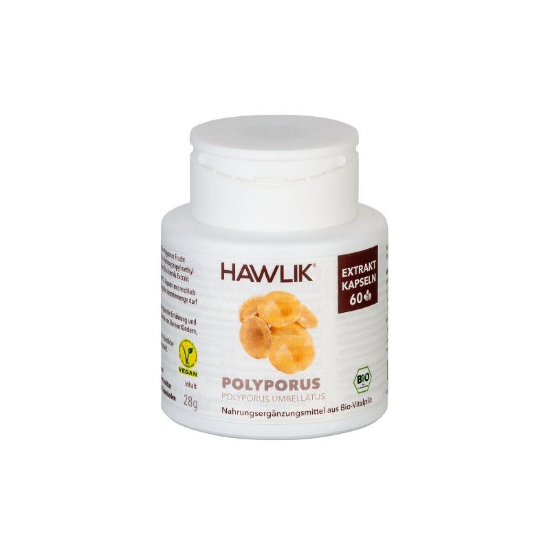 Políporo Umbelado BIO (Polyporus Umbellatus) + Vit. C, 60 cap. - Hawlik - Nueva Imagen
