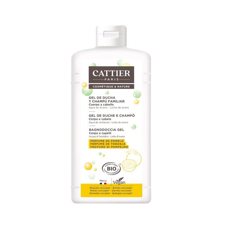 Gel de Baño Familiar Espumoso BIO con lactoserum, 500 ml - Cattier - Nueva Imagen