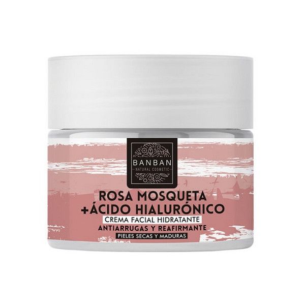 Crema Facial de Rosa Mosqueta y Ácido Hialurónico, 50 ml - Banban