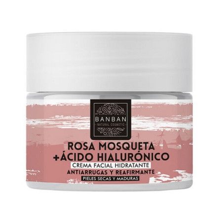 Crema Facial de Rosa Mosqueta y Ácido Hialurónico, 50 ml - Banban