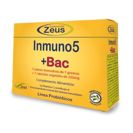 Inmuno5 + Bac, 7 sobres y 7 cápsulas - Zeus