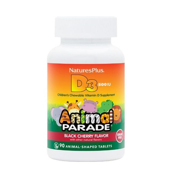 Animal Parade Vitamina D3 90 comprimidos masticables - Natures Plus