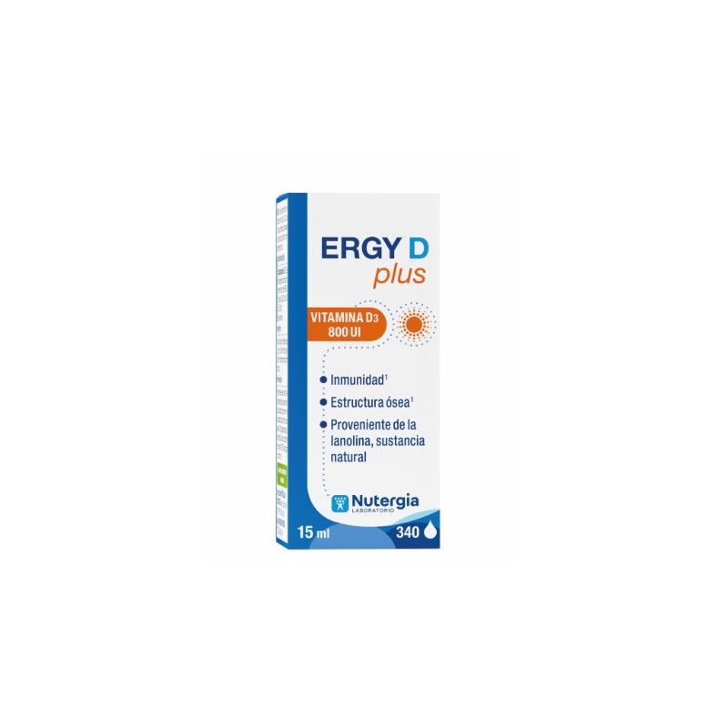 Ergy D Plus (Vitamina D3), 15 ml - Nutergia