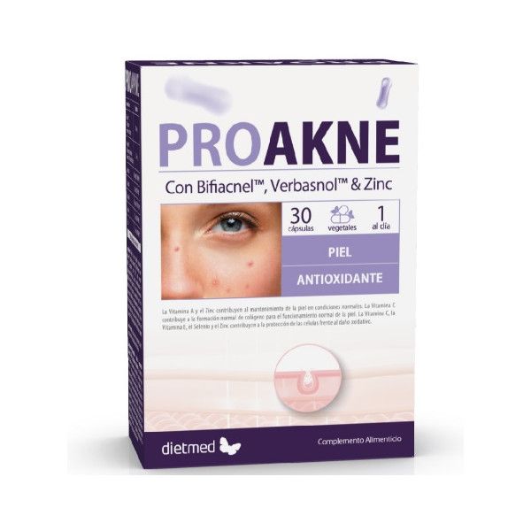 Proakne, 30 cápsulas - Dietmed