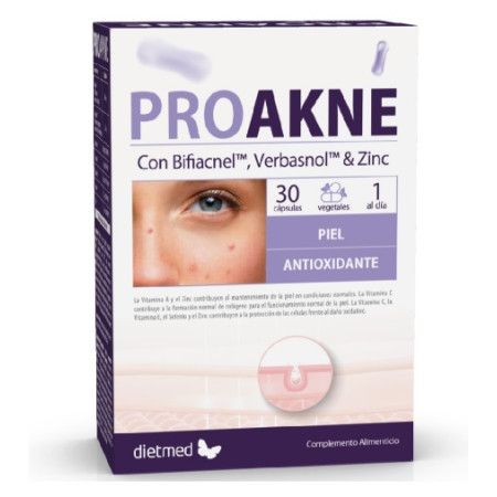Proakne, 30 cápsulas - Dietmed