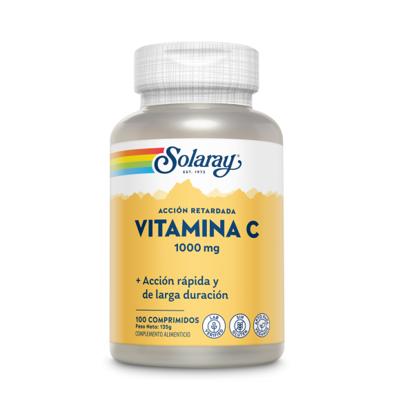Vitamina C 1000 mg, 100 comprimidos - Solaray