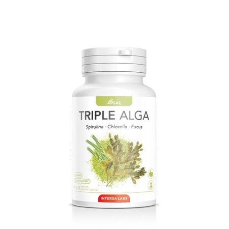 Triple Alga (Spirulina + Chlorella + Fucus), 120 cápsulas - Intersa