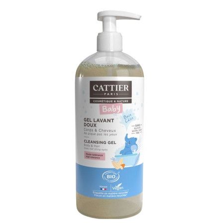 Nueva Imagen - Gel de Baño Bebé BIO (sin jabón), 500 ml - Cattier