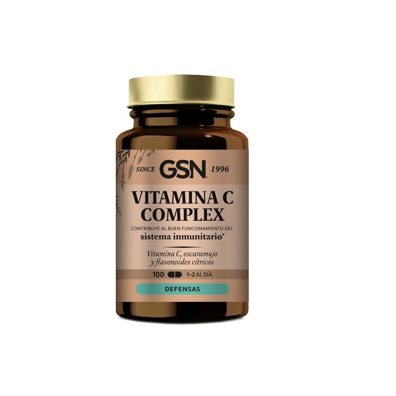 Vitamina C Complex (con Rose Hips y bioflavonoides), 100 comprimidos - GSN