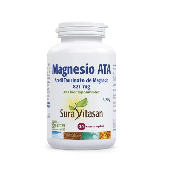 Magnesio ATA (Acetil Taurinato), 30 cápsulas - Sura Vitasan