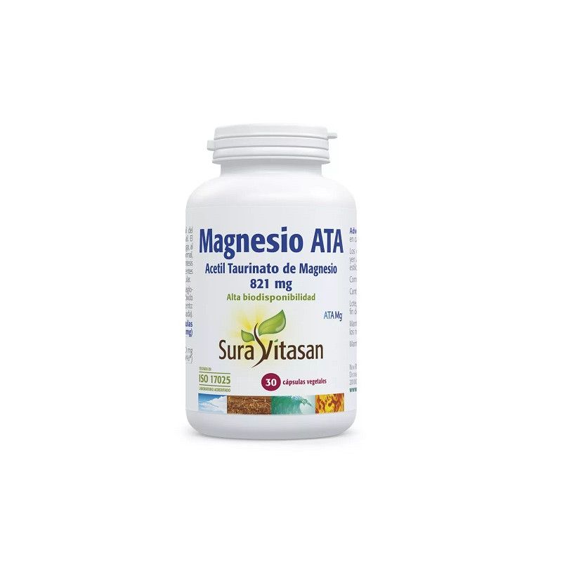 Magnesio ATA (Acetil Taurinato), 30 cápsulas - Sura Vitasan